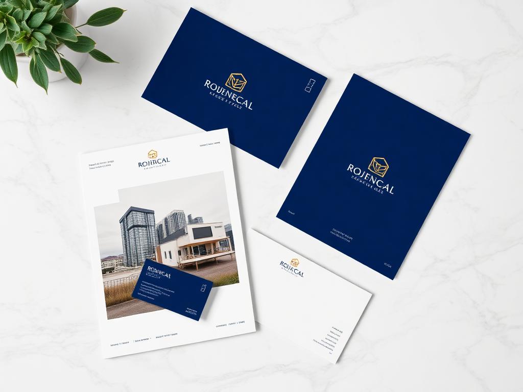 Brand identity collateral for a commercial property